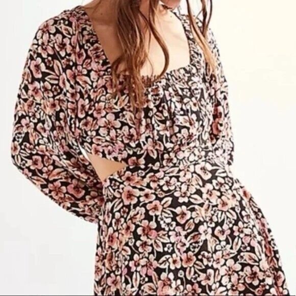 New Free People Jael Printed Mini Dress Size Small - Picture 3 of 6